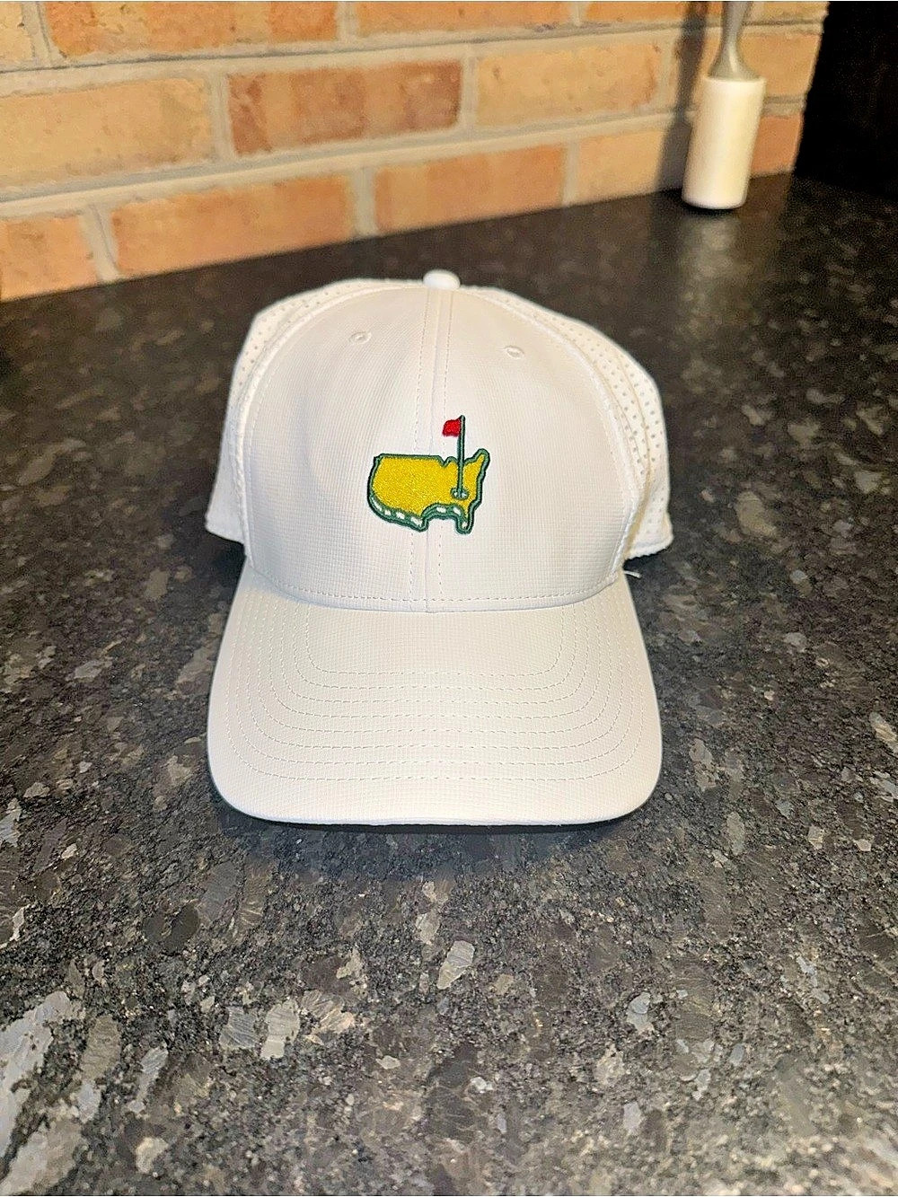 Masters Tournament Golf Hat White Augusta Hat w/ Perforated Holes